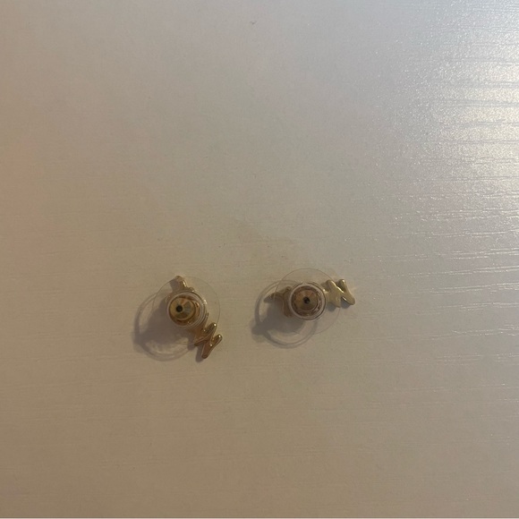 Kate Spade Mrs Cursive Gold Studs - Picture 2 of 5